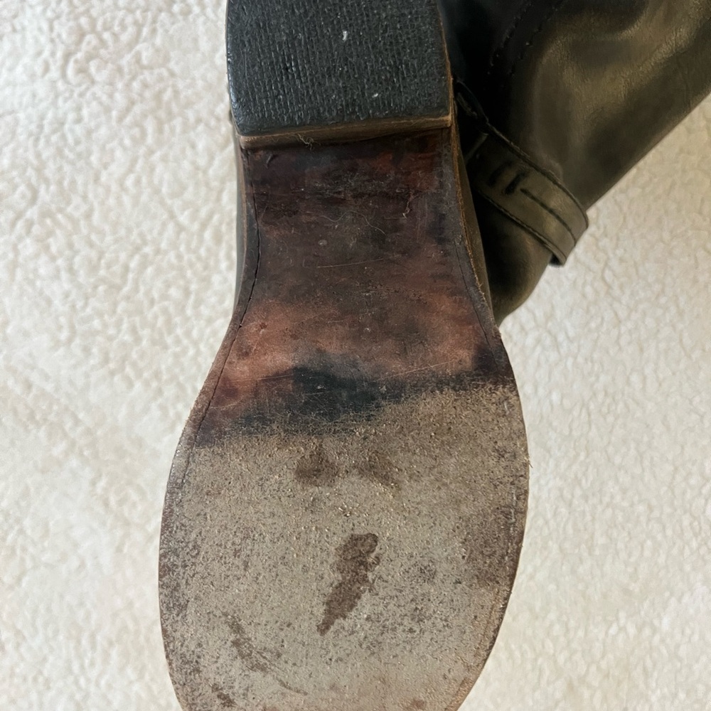 Frye Women's Black Distressed Leather Boots - Picture 10 of 13